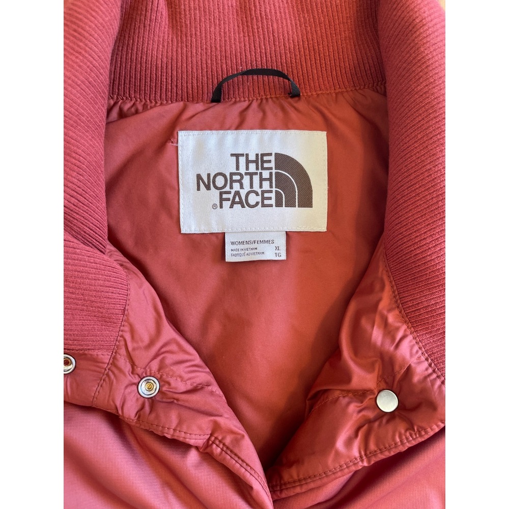 The North Face‎ Womens Sylvester Chevron Puffer Vest XL Burgundy Orange Gorpcore - Picture 3 of 9
